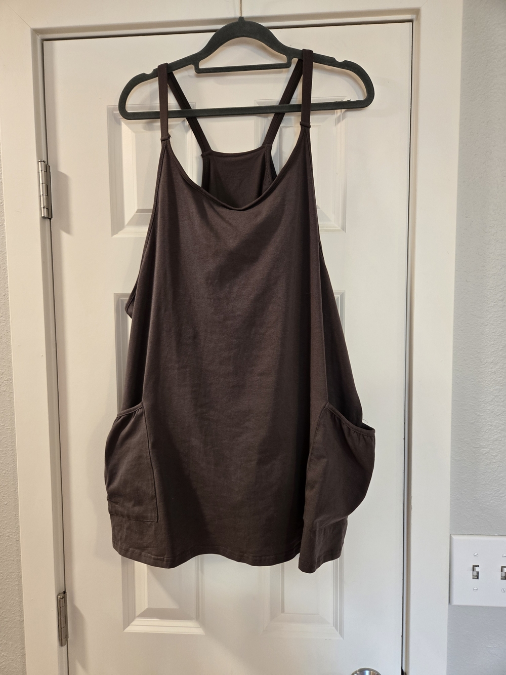 Women’s Dark Grey Pocket Dress With built-in Shorts/romper